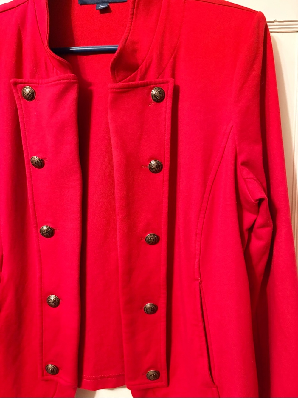 Tommy Hilfiger Red Military-Style Blazer - Picture 5 of 8